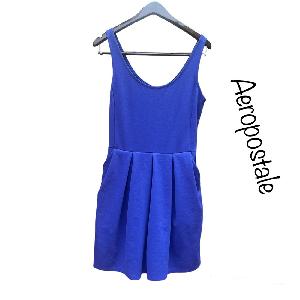 Dressy Aeropostal navy blue girls dress, with pockets. Size L